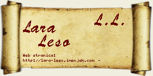 Lara Lešo vizit kartica